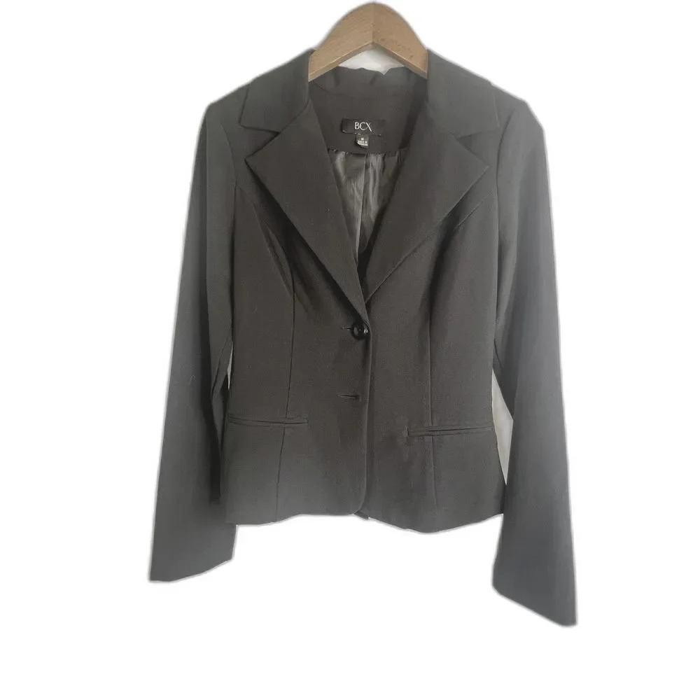 BCX Black 2 Button Suit Jacket Blazer‎ Size Medium